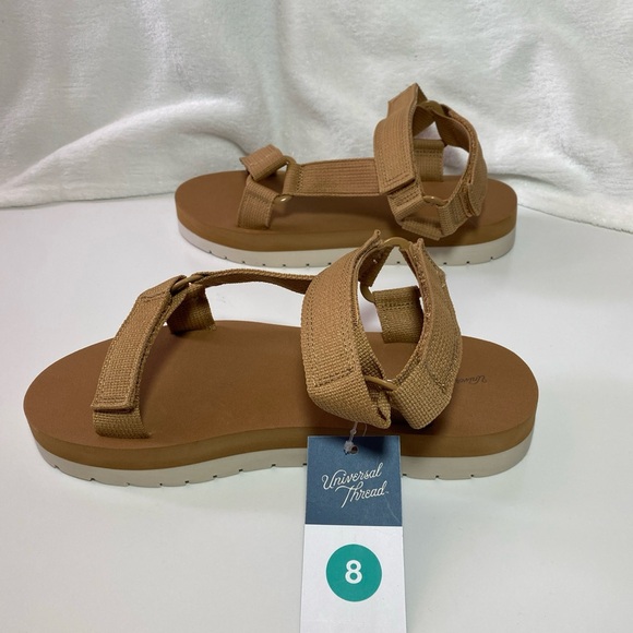 Universal Thread Holden Platform Sports Beige Adjustable Sandals - Picture 4 of 7